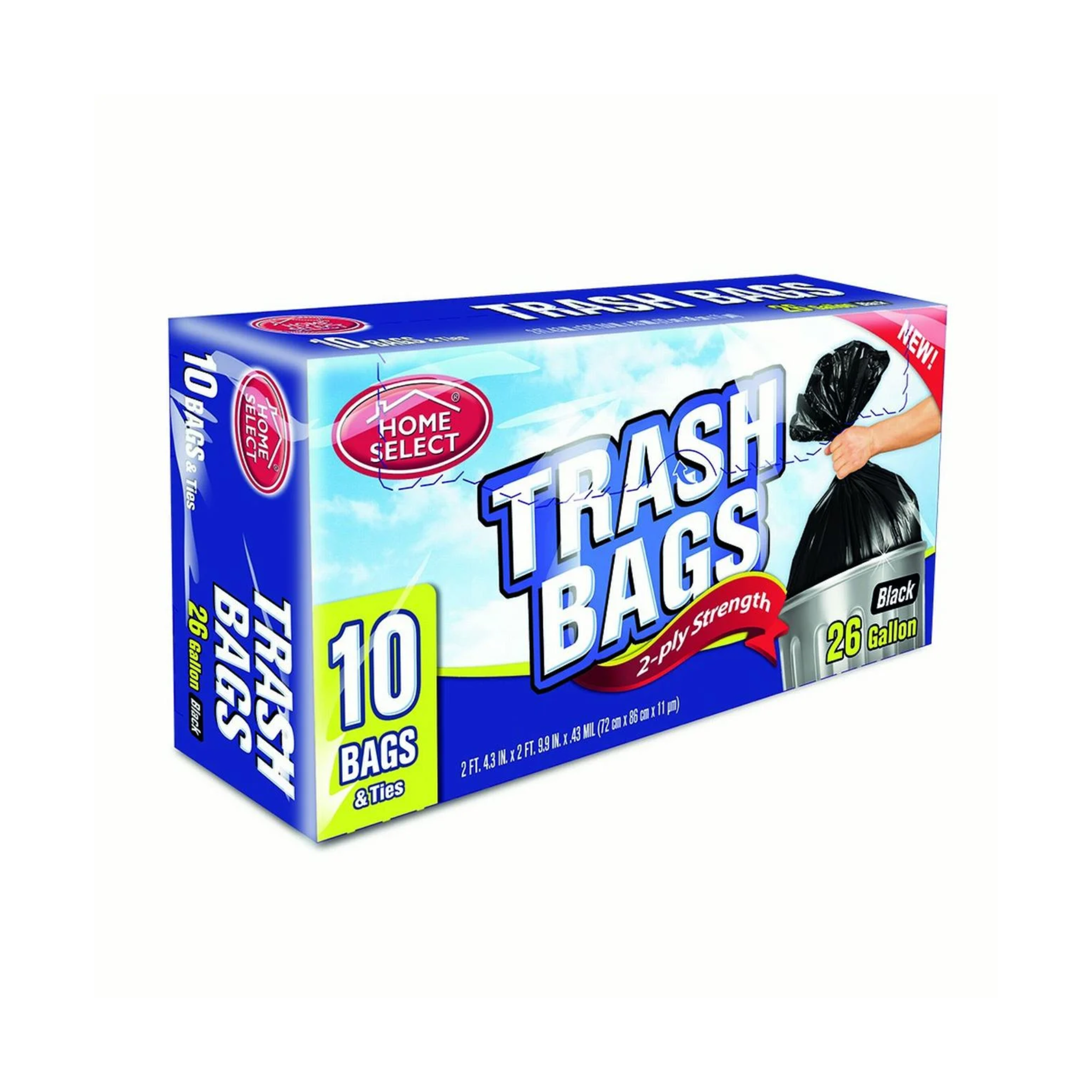 Home Select Trash Bags 24/26 Gal