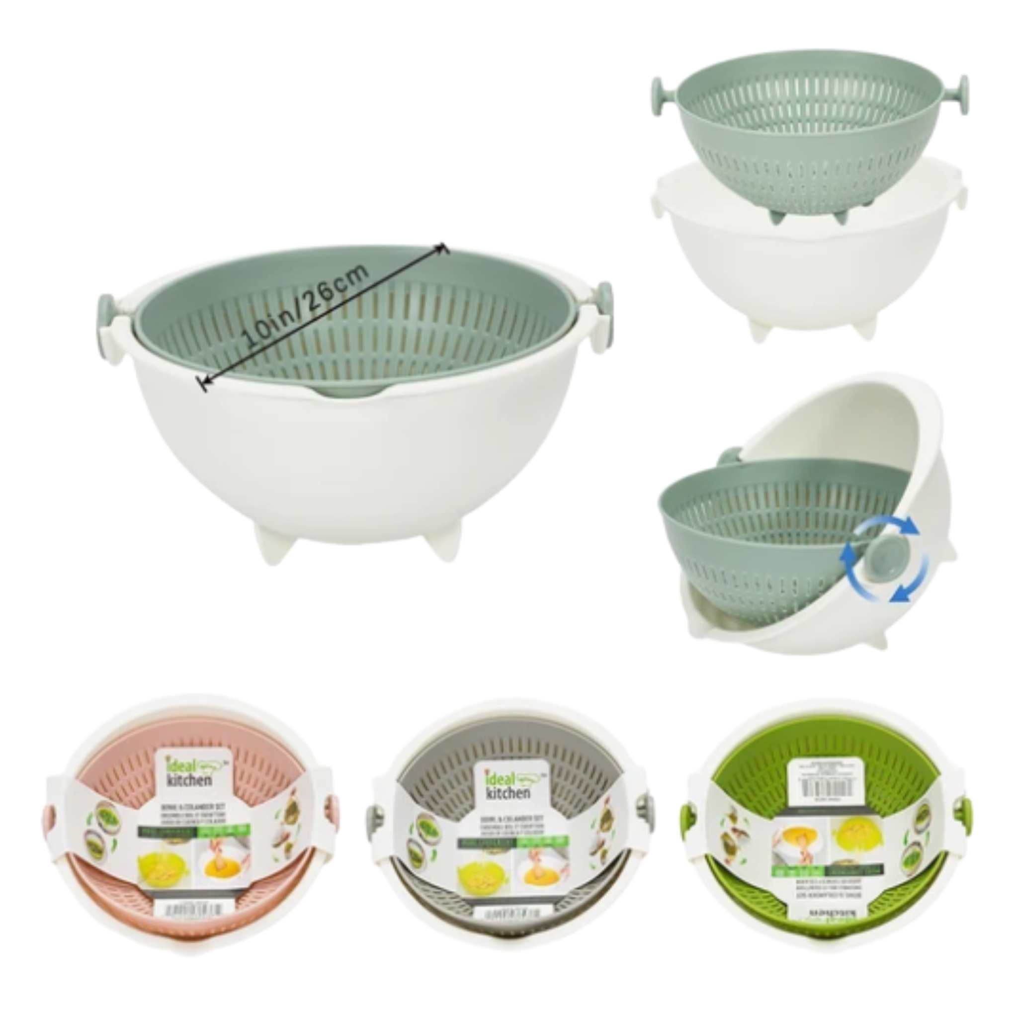 Ideal Kitchen Bowl & Colander Set 1ct
