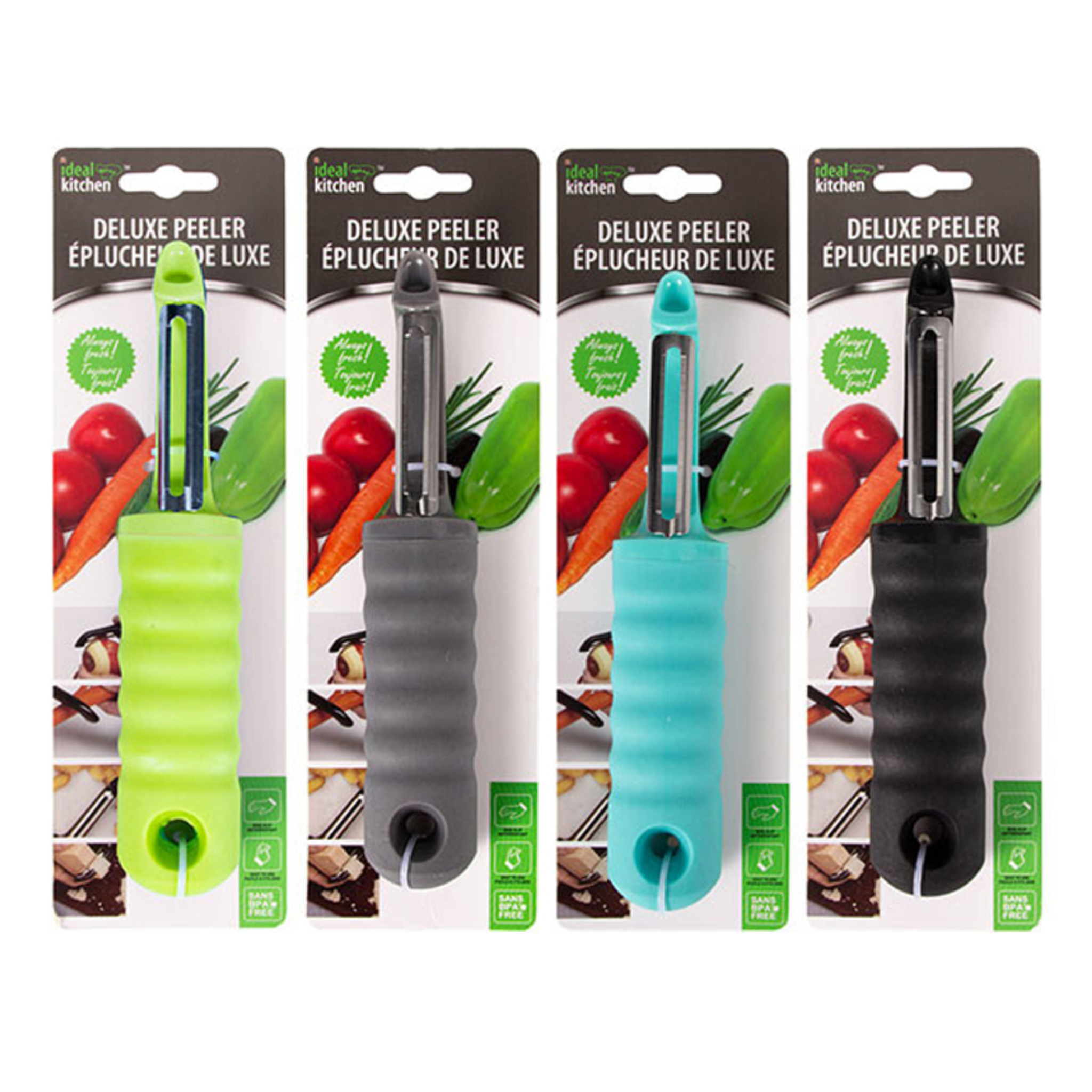Ideal Kitchen Deluxe Peeler w/ Grip 6/1ct