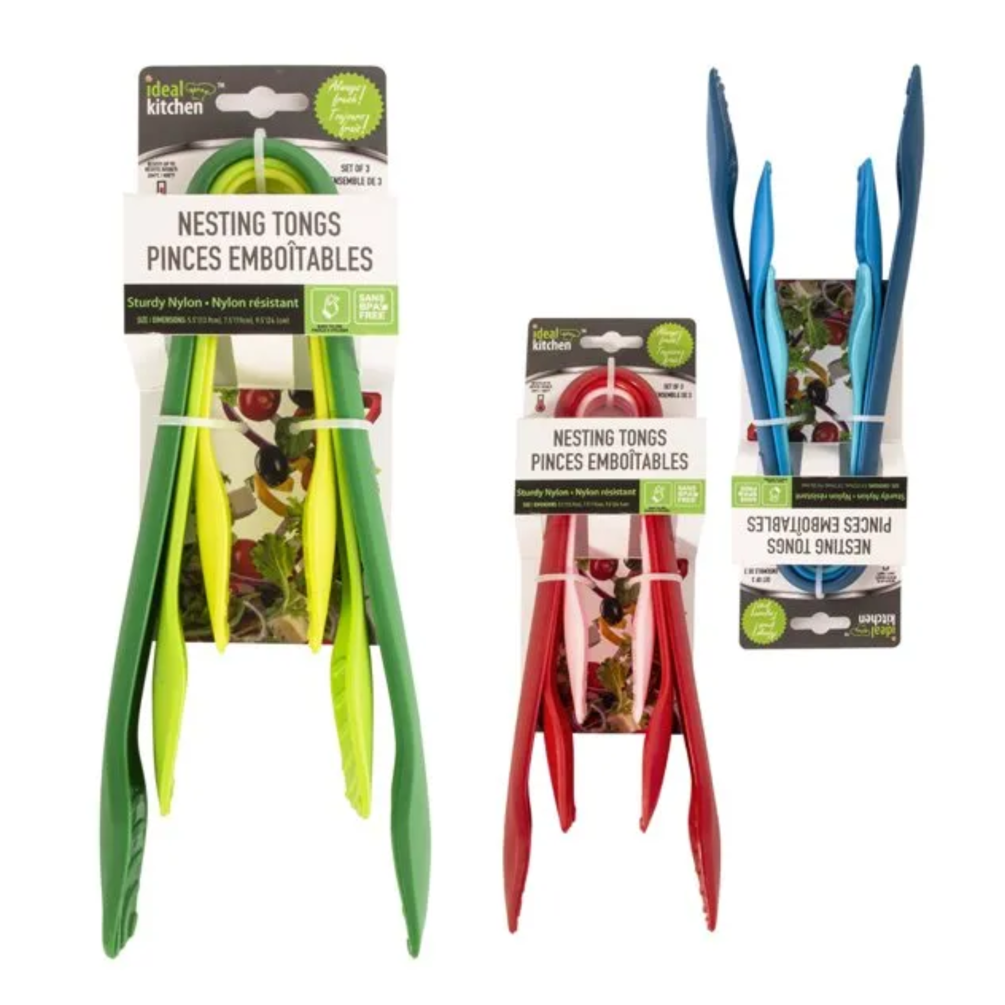 Ideal Kitchen Nesting Tongs 6/3ct