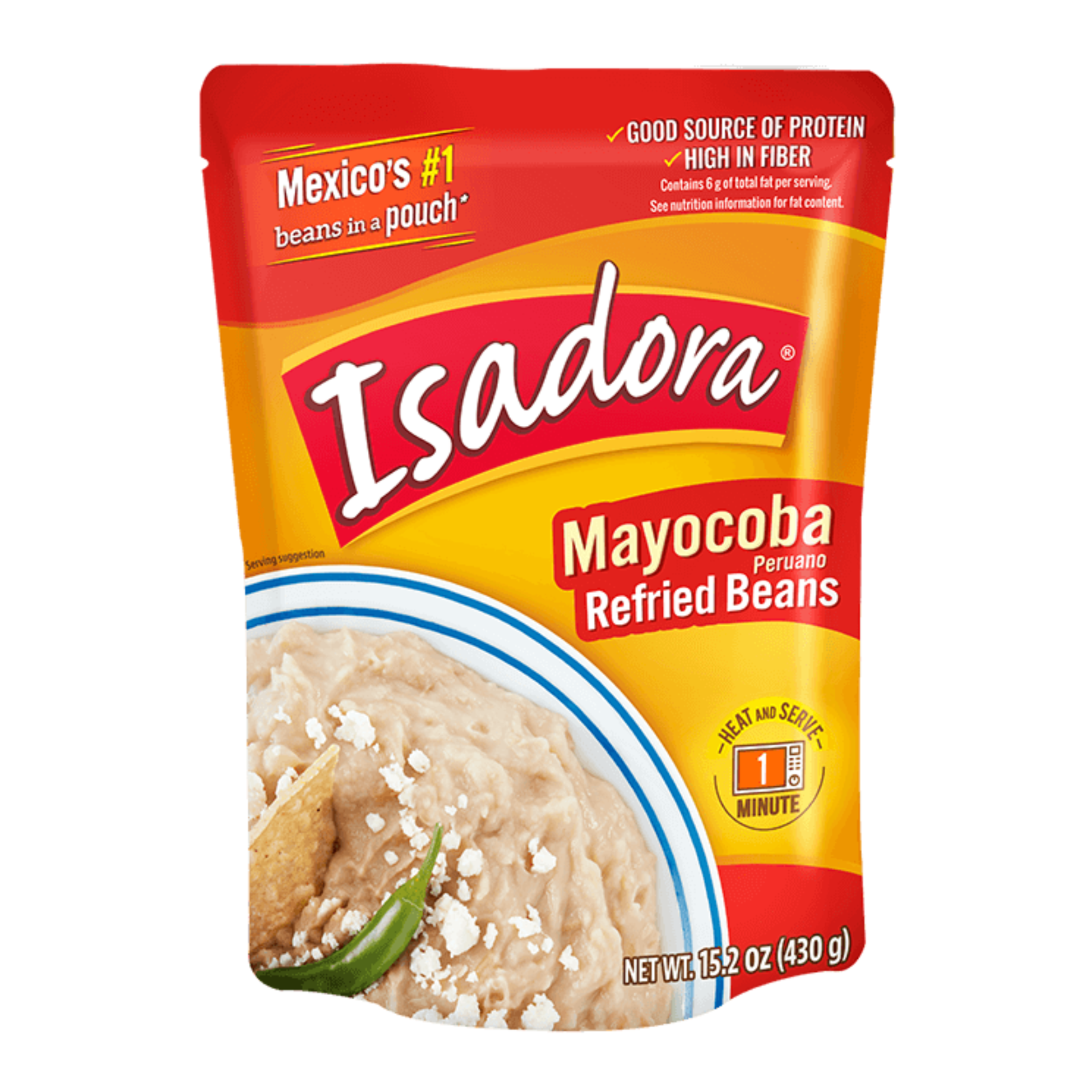 Isadora Mayocoba Refried Beans 24/15.2oz