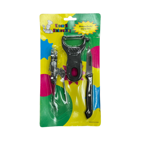 Knife, Peeler & Can Opener Set 12/1ct