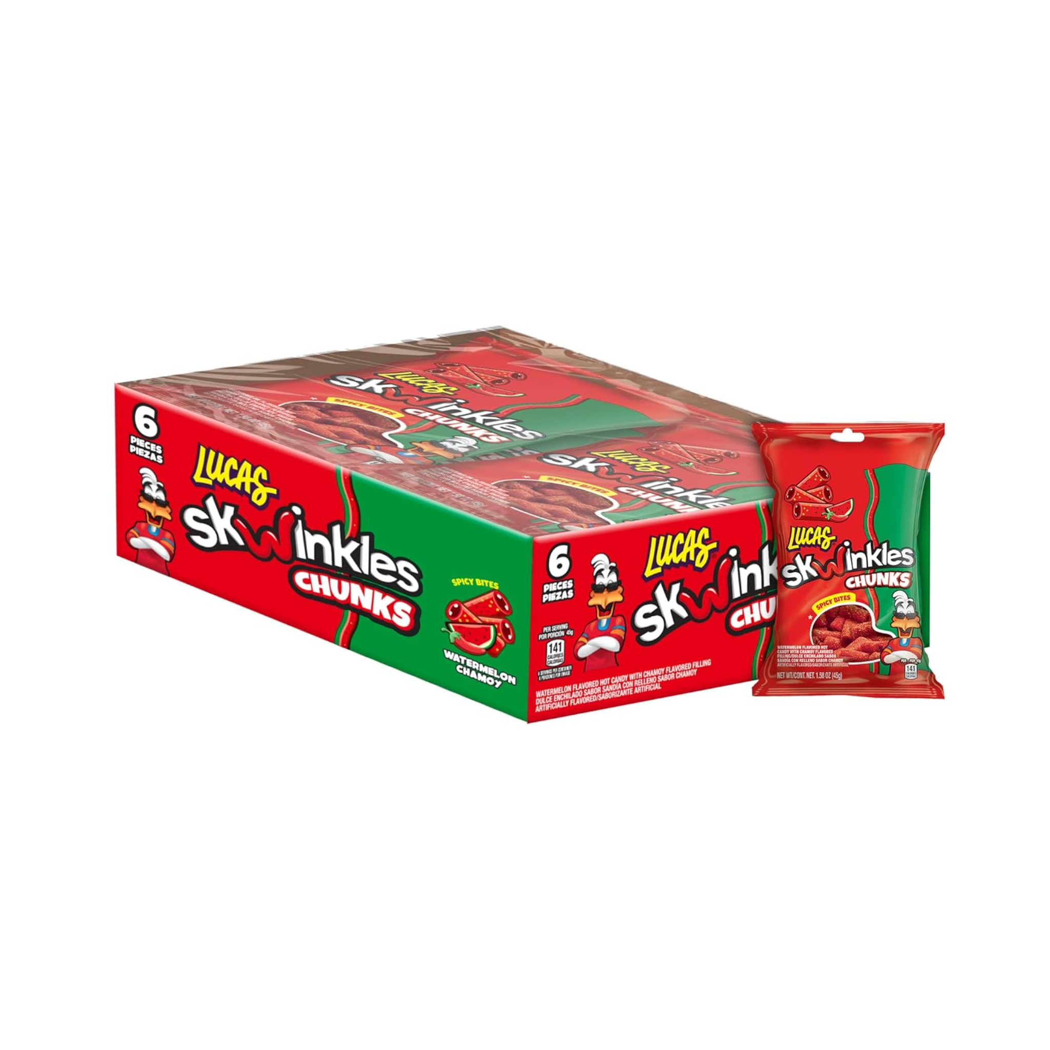 Lucas Skwinkles Chunks Sandia 6ct