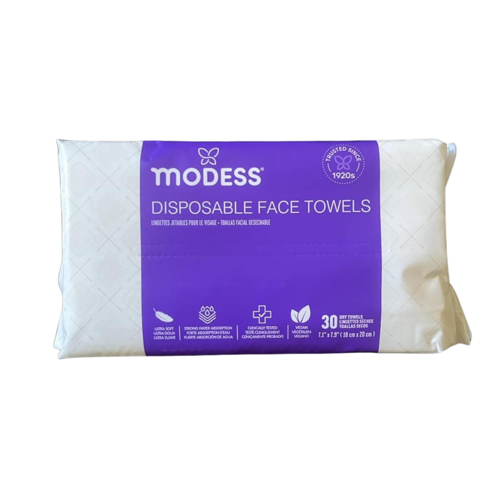 Modess Disposable Face Towels 6/30ct
