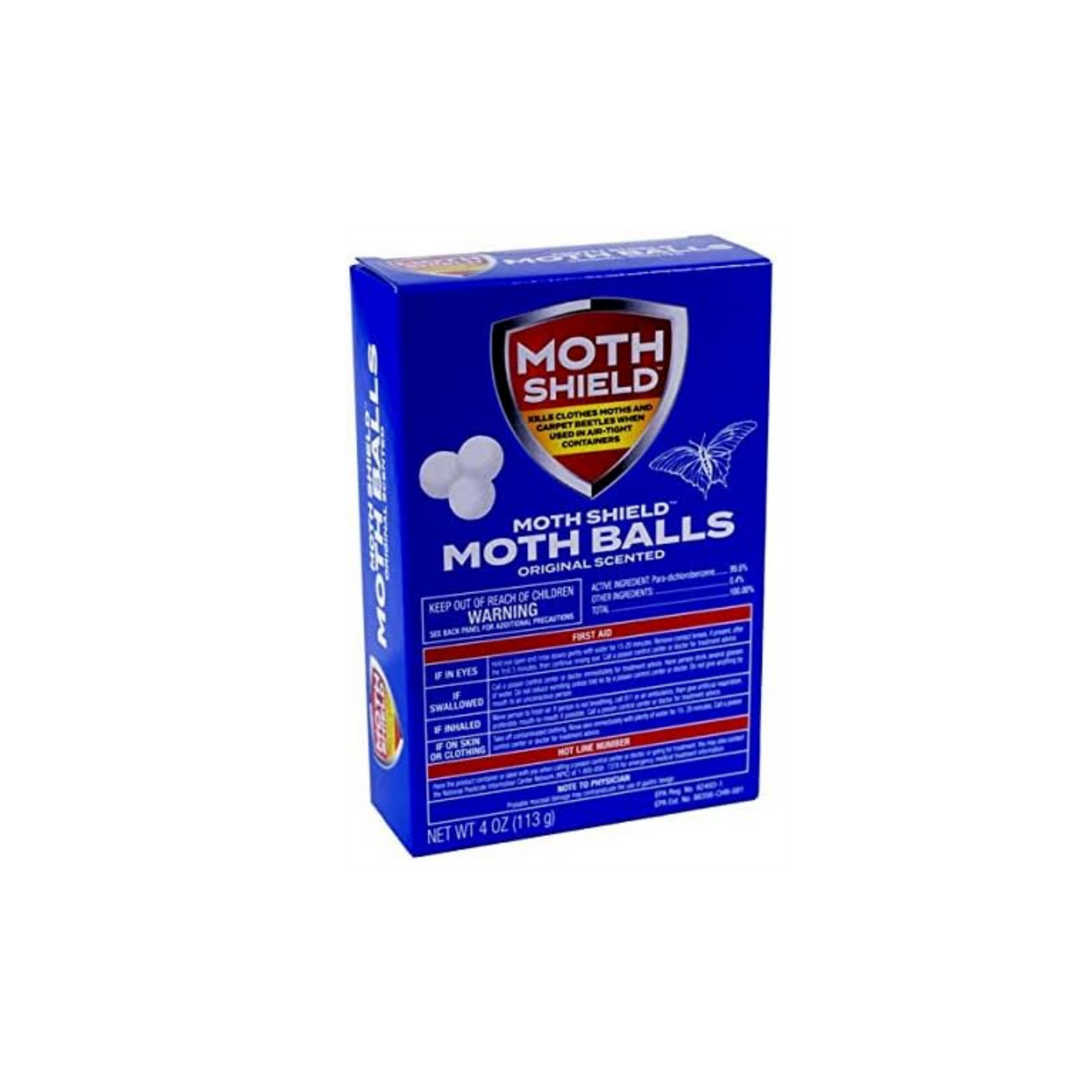 Moth Shield Moth Balls Box 24/4oz