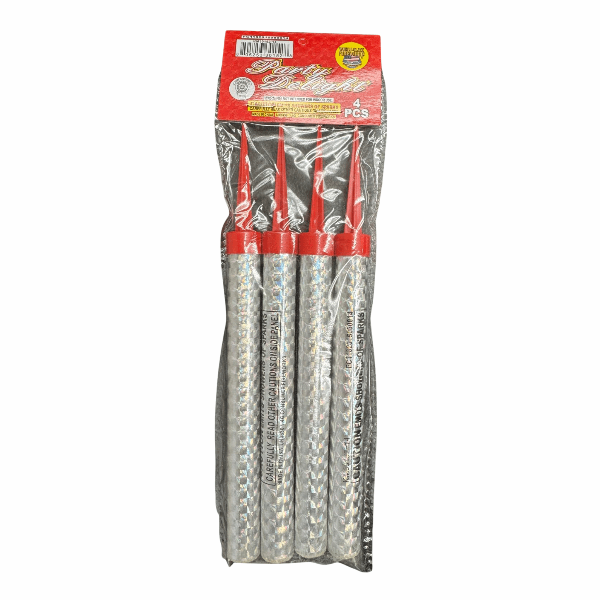 Party Candles Sparkling Silver 12/4ct