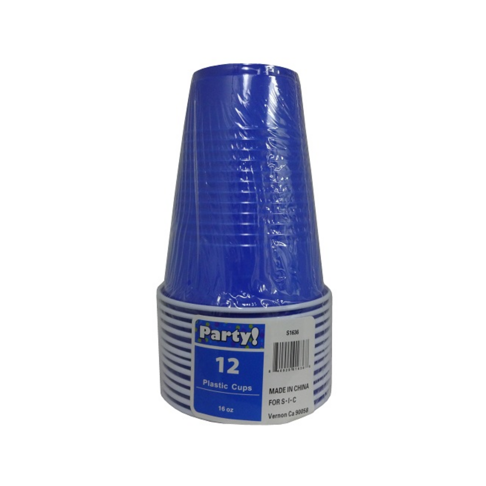 Plastic Cups Blue 24/12ct/16oz