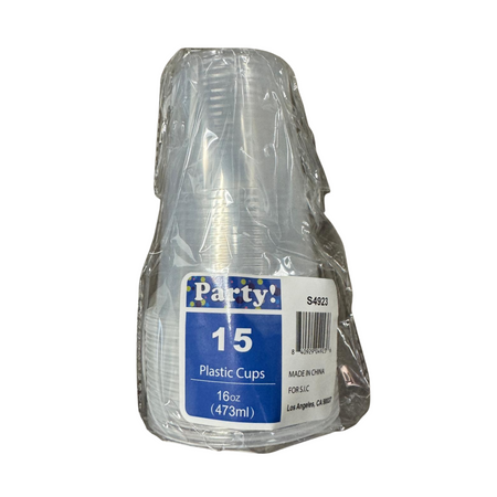 Plastic Cups Clear 48/15ct/16oz