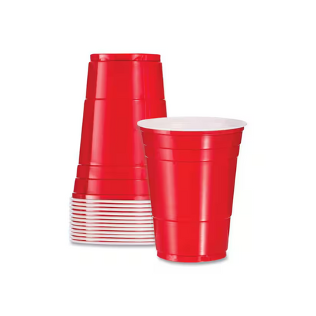 Plastic Cups Red 24/12ct/16oz