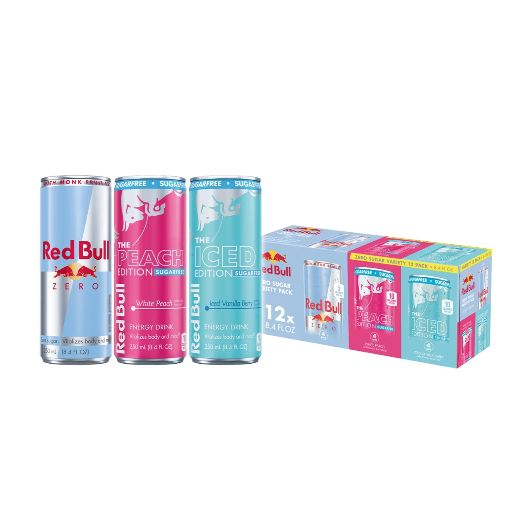 RedBull Variety Zero Sugar Pack 2-12pk