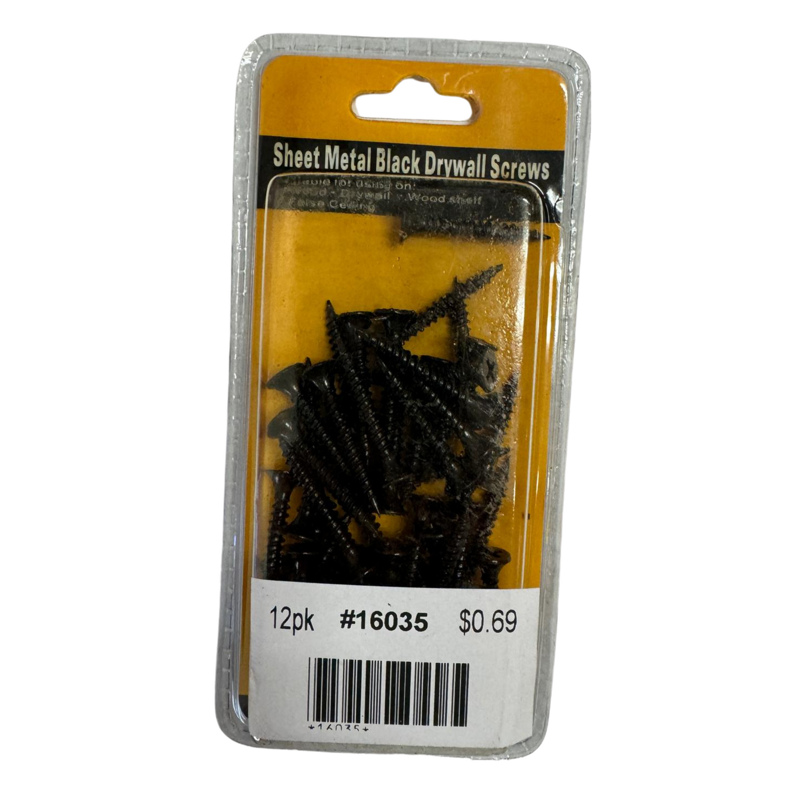 Sheet Metal Black Drywall Screws 12/50ct