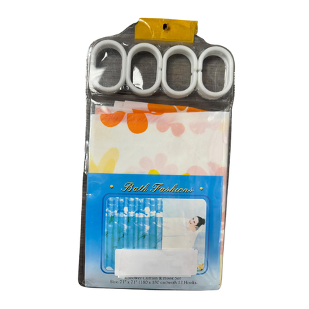 Shower Curtain with Hangers 12/1ct