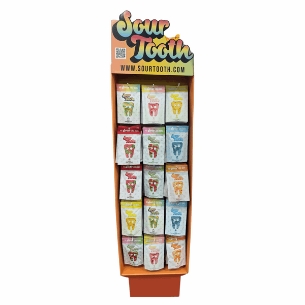 Sour Tooth Candy Display 8 Flavors 96/*4oz