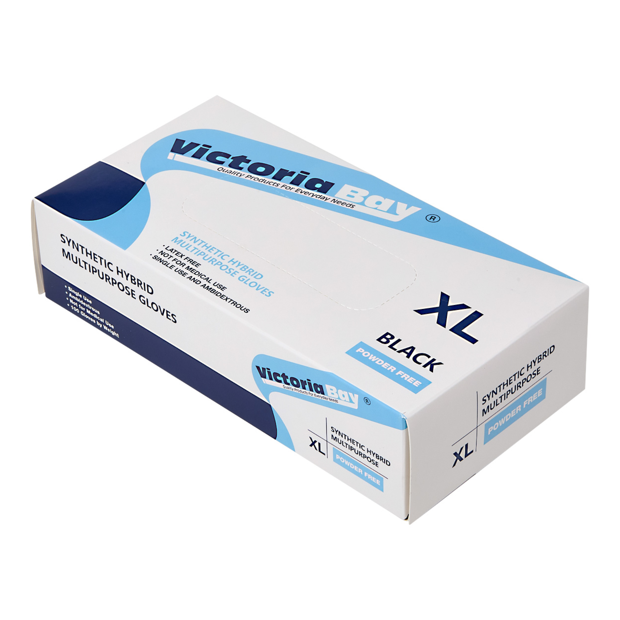 Victora Bay Nitrile Exam Gloves Black XL 100ct