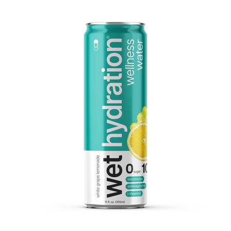 Wet Hydration Wellness Water White Grape Lemonade 12/12oz +0.60C