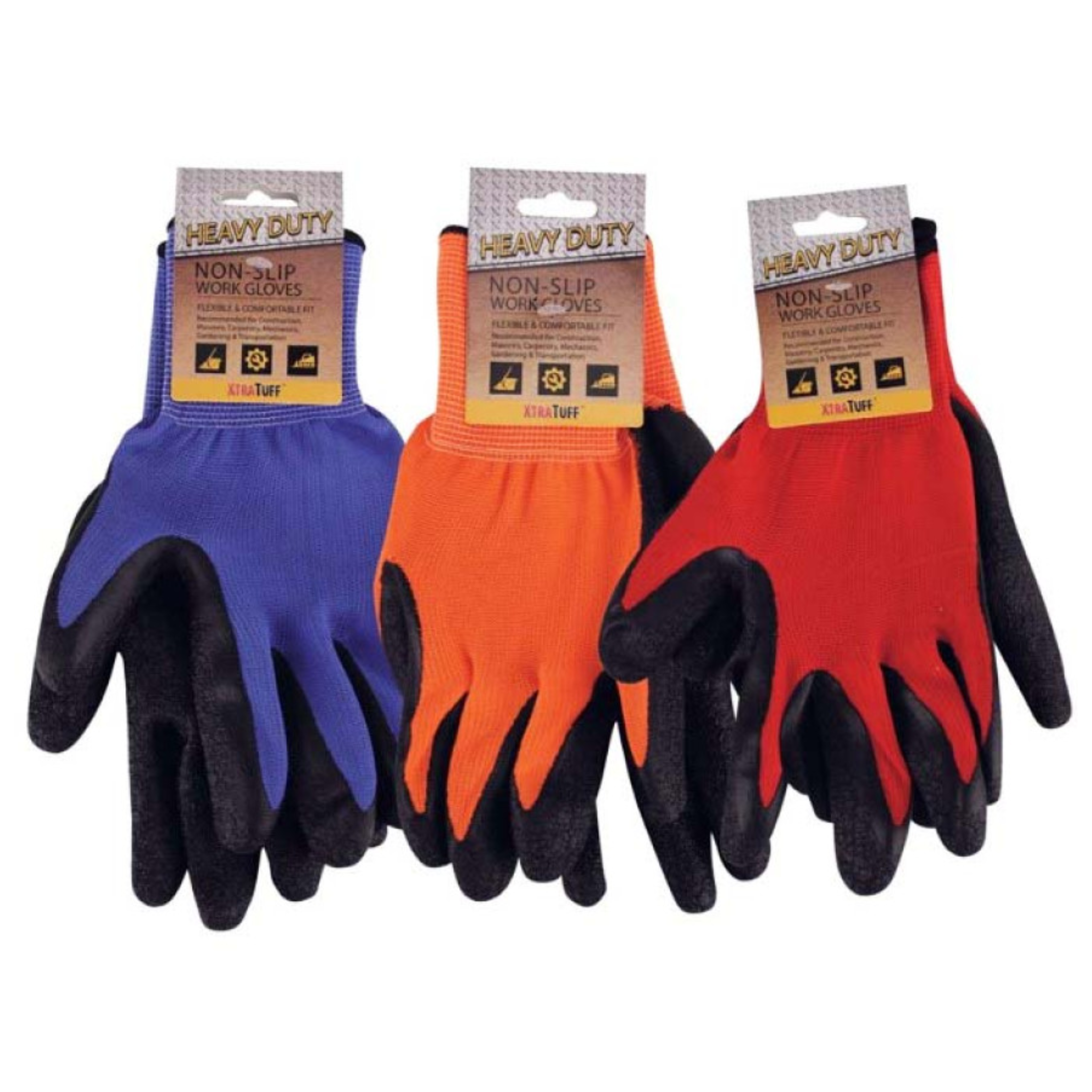 XtraTuff Heavy Duty Non-Slip Work Gloves 12/1ct