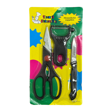 Knife, Peeler & Scissors Set 12/3ct