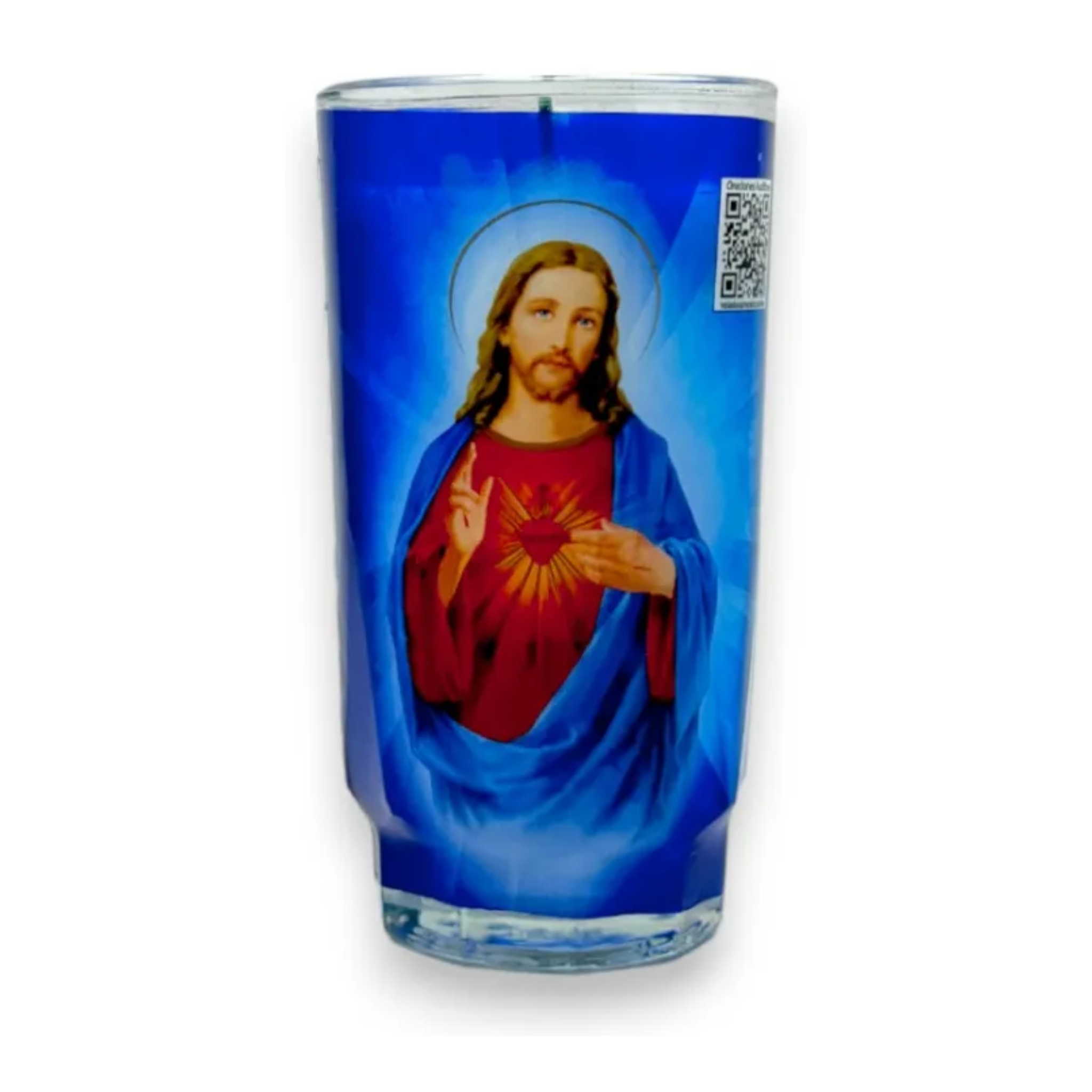 Religious Candle Cup Sagrado Corazon 12/1ct