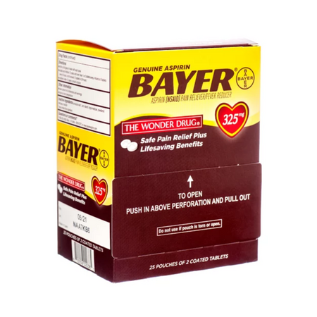 Bayer Asprin 25 Pouches of 2