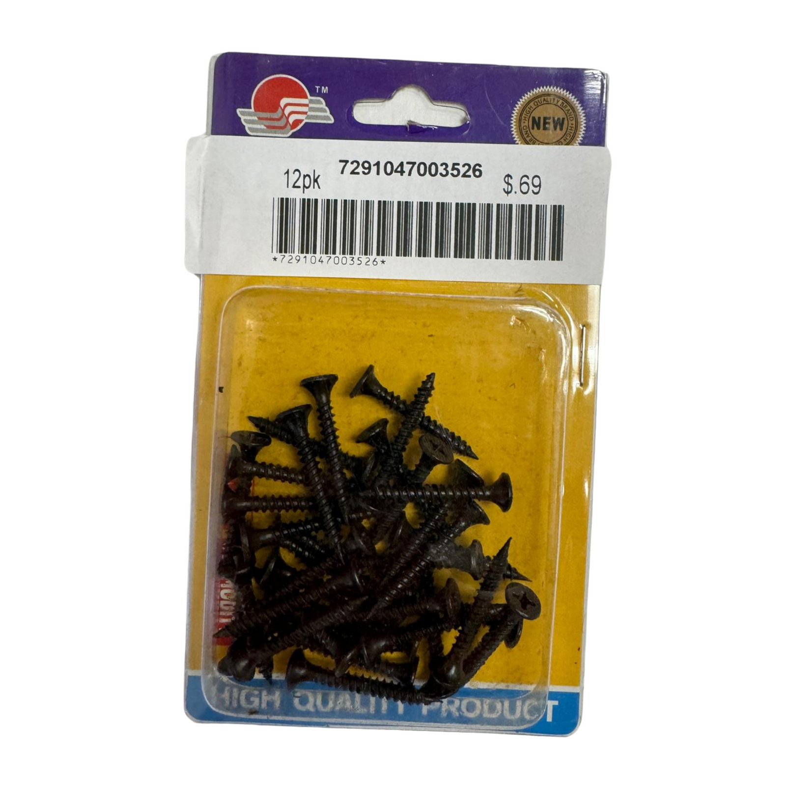Sheet Metal Black Drywall Screws 12/25ct