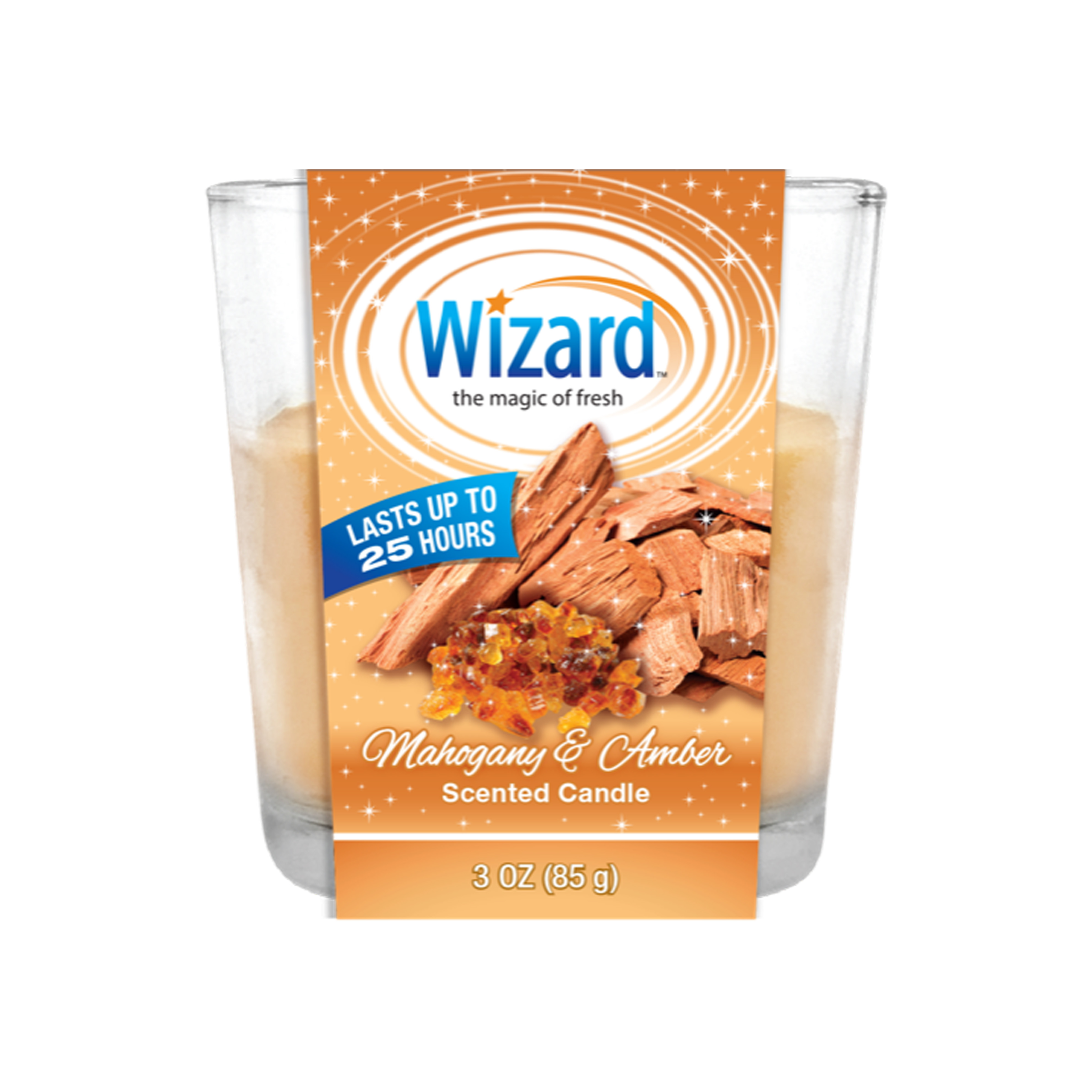 Wizard Candle Mahogany Amber 12/3oz