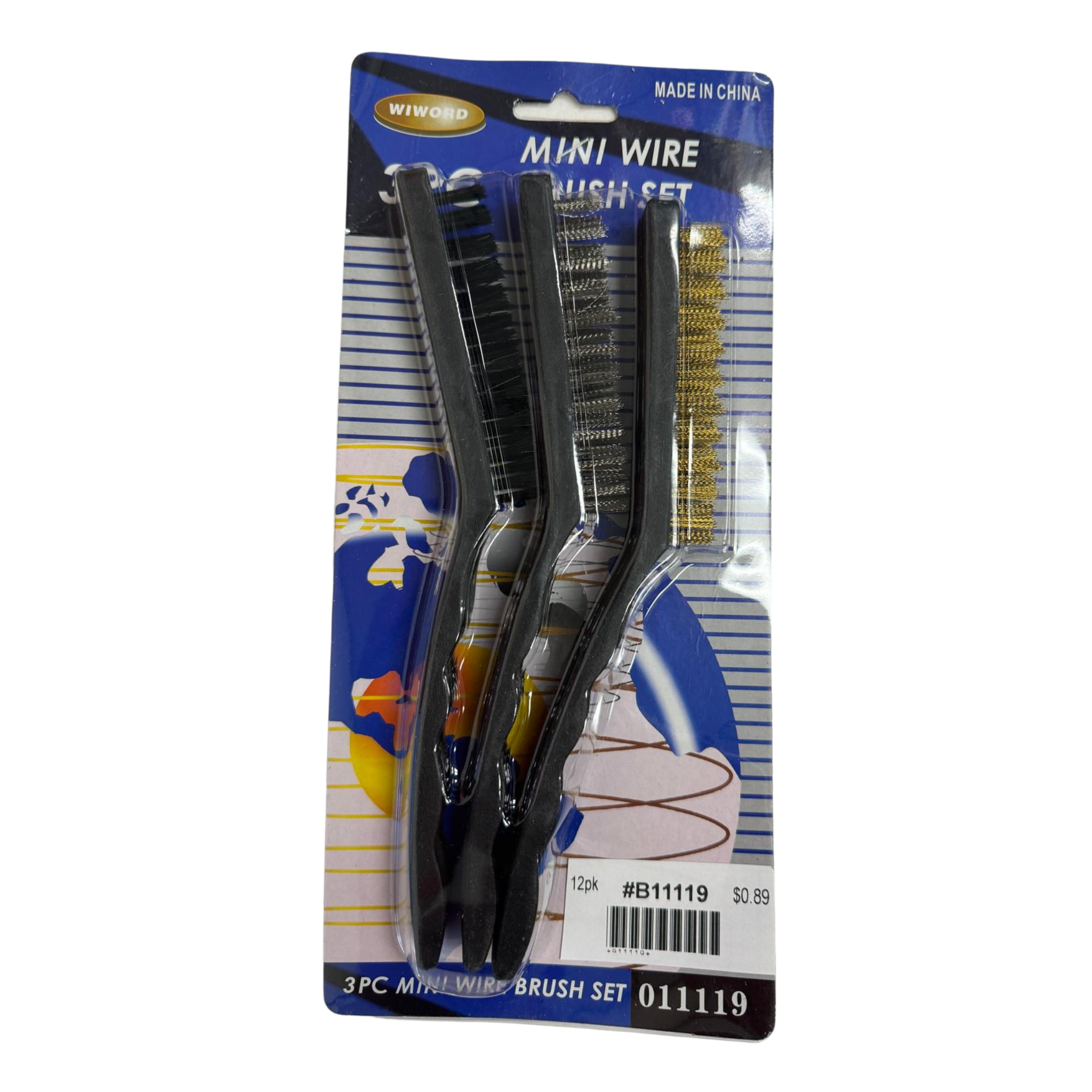 Wire Brush Set Large 12/3ct