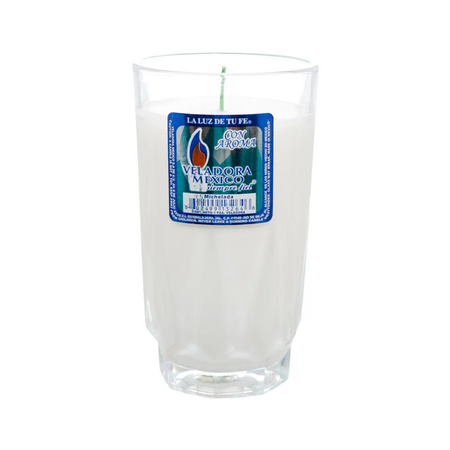 Religious Candle Cup Blanco 12/1ct