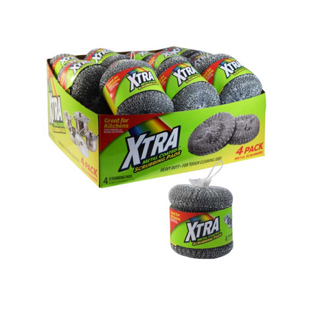 Xtra Metal Scrubbing Pads 12/4ct
