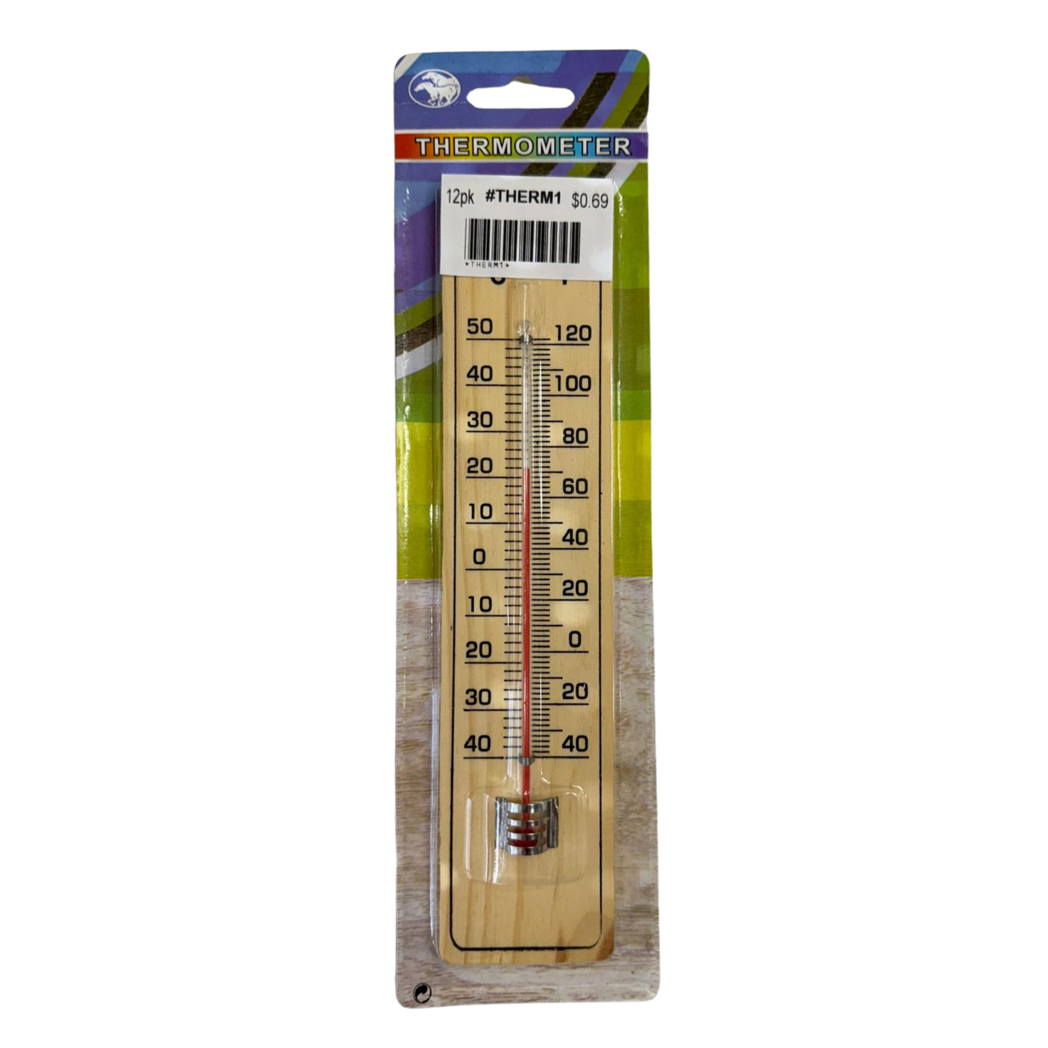 Wood Thermometer 12/1ct