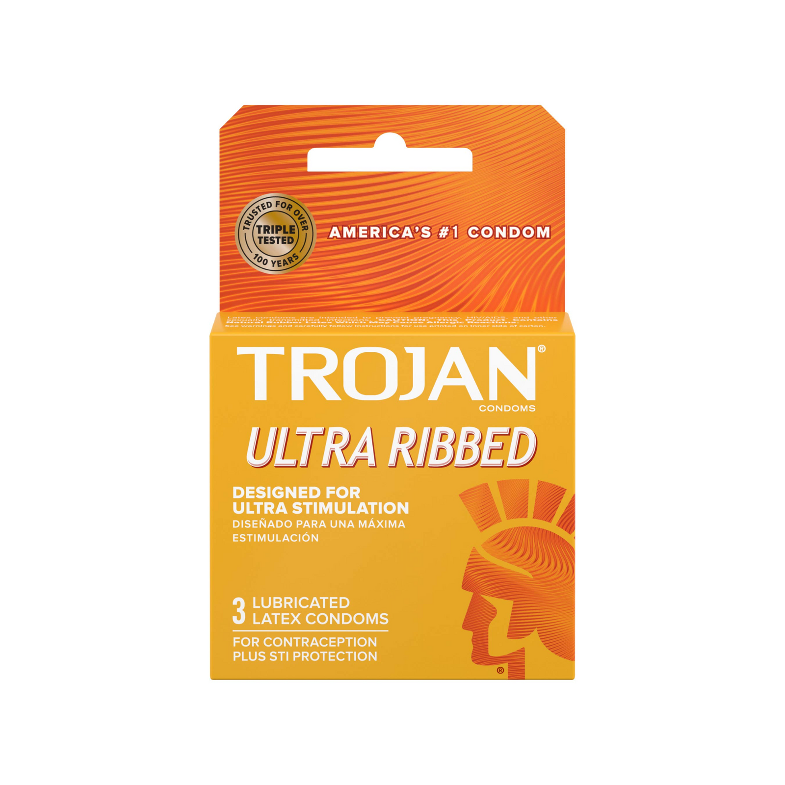 Trojan Condoms Ultra Ribbed 6/3ct