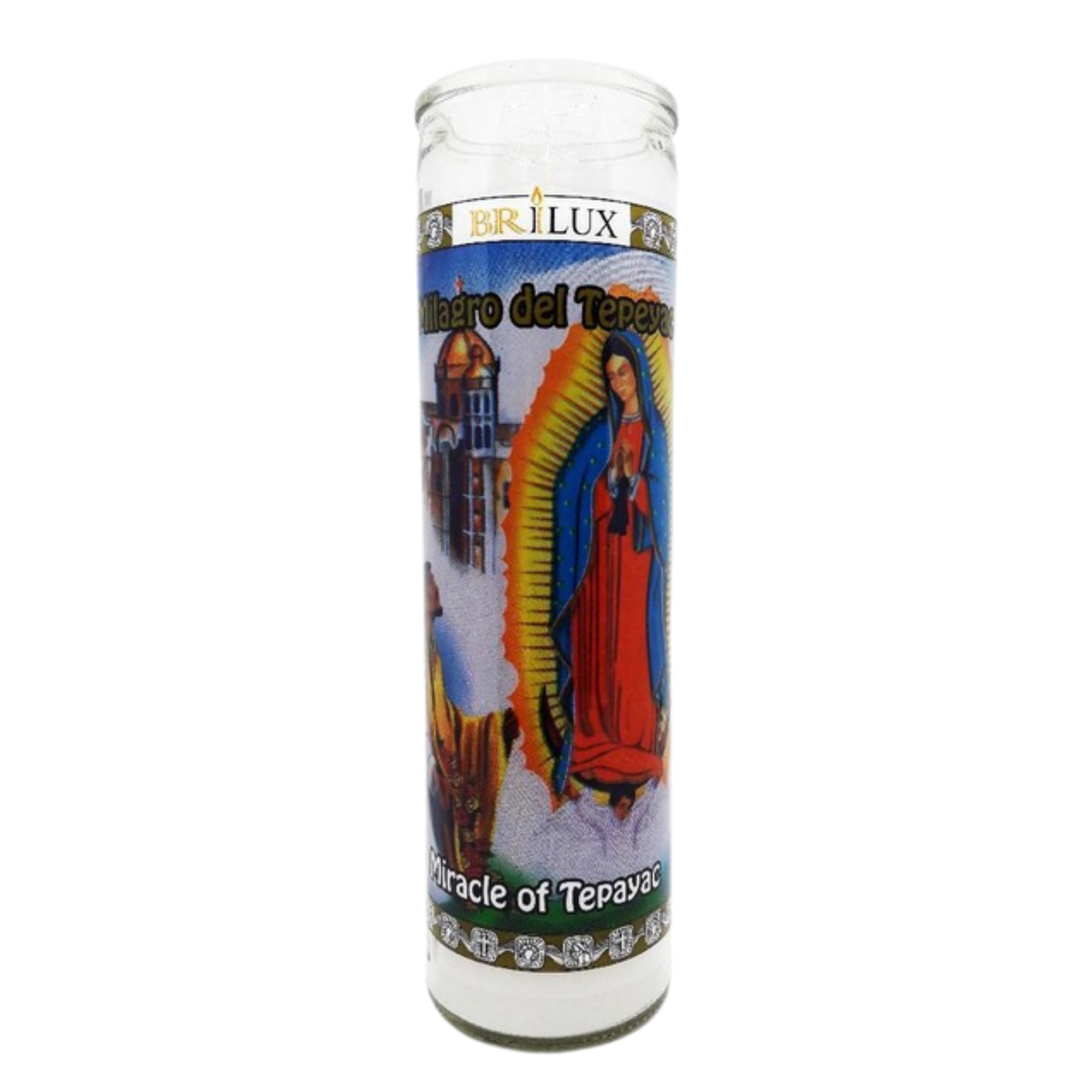 Religious Candle Virgen Del Tepeyac 12/1ct