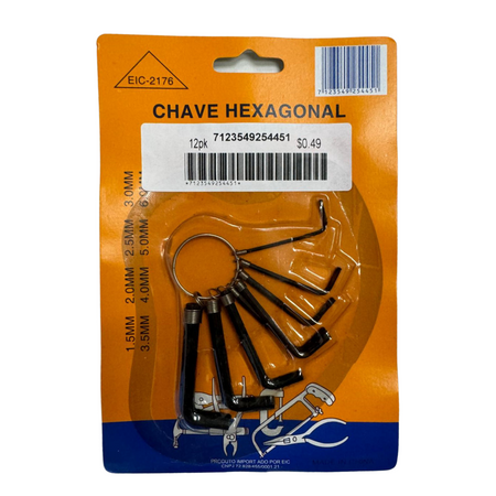 Chave Hexagonal 12/7ct
