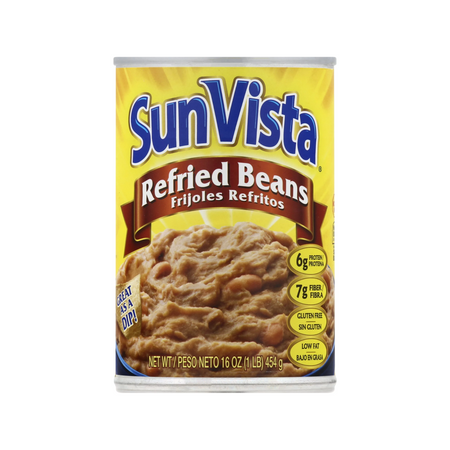 Sun Vista Refried Beans 12/16oz