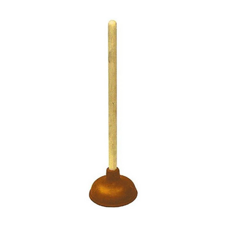FamilyMaid Toilet Plunger Wood Handle 7" 12/1ct