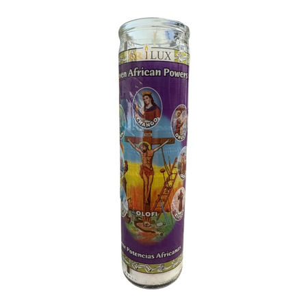Religious Candle Siete Potencias 12/1ct