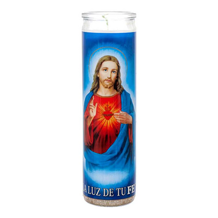 Religious Candle Sagrado Corazon 12/1ct