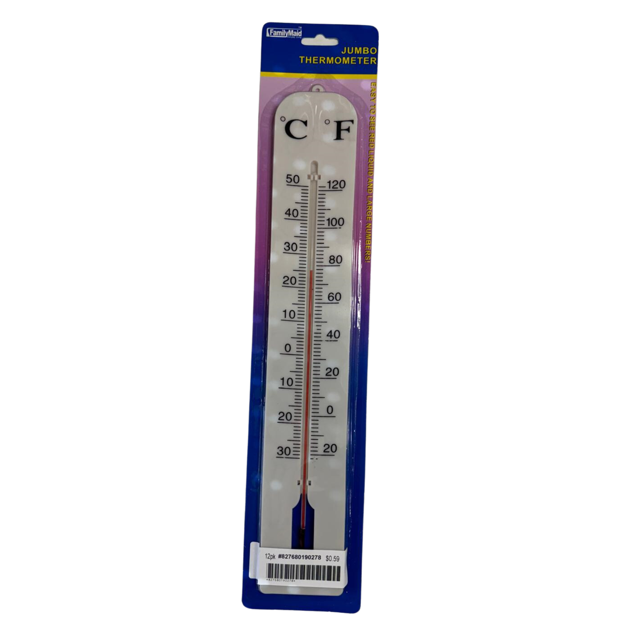 FamilyMaid Jumbo Thermometer 12/1ct