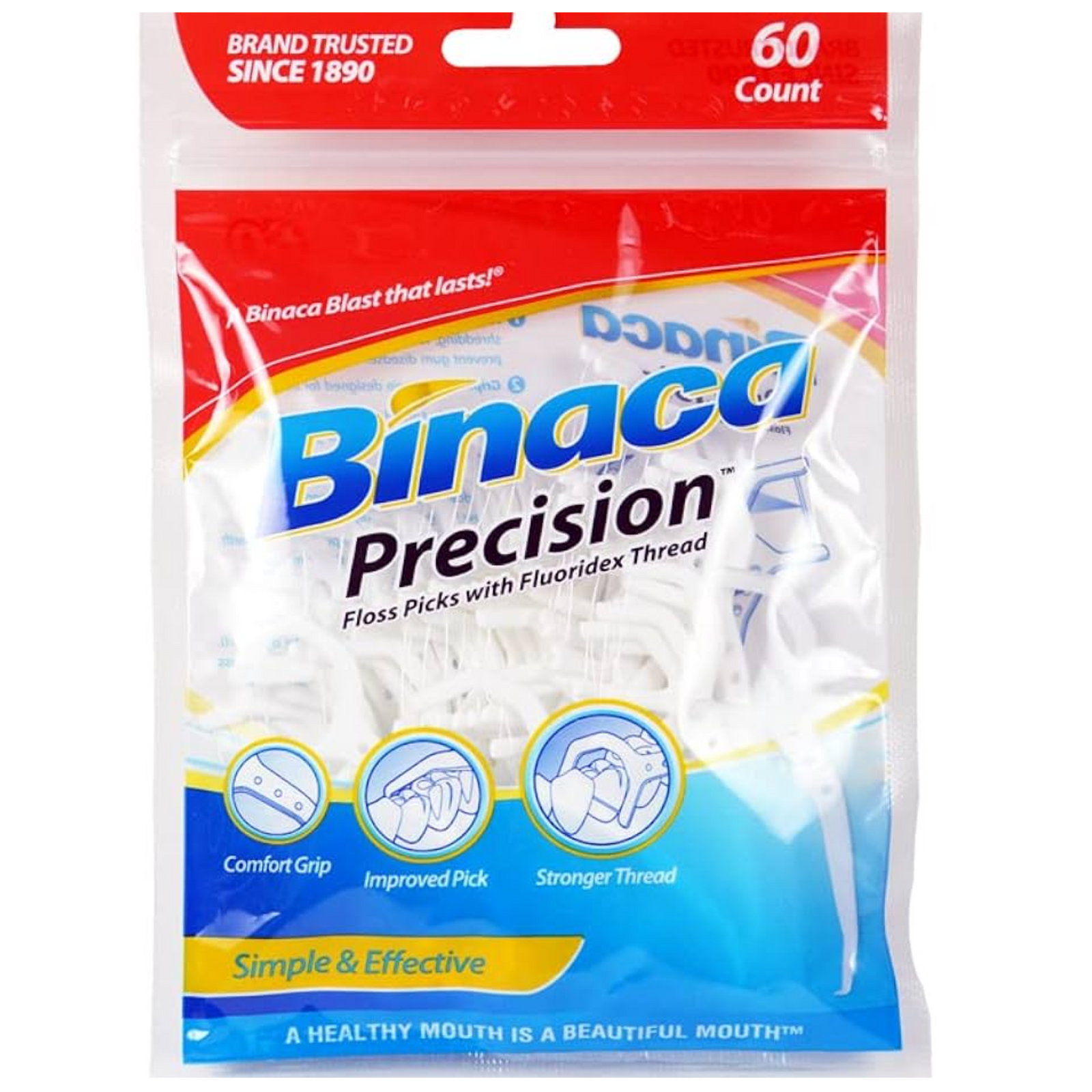 Binaca Floss Tooth Picks 12/60ct