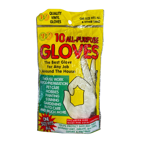 All Purpose Vinyl Gloves Universal Size 12/1ct