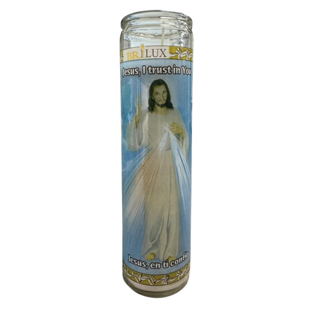 Religious Candle Jesus En Ti Confio 12/1ct