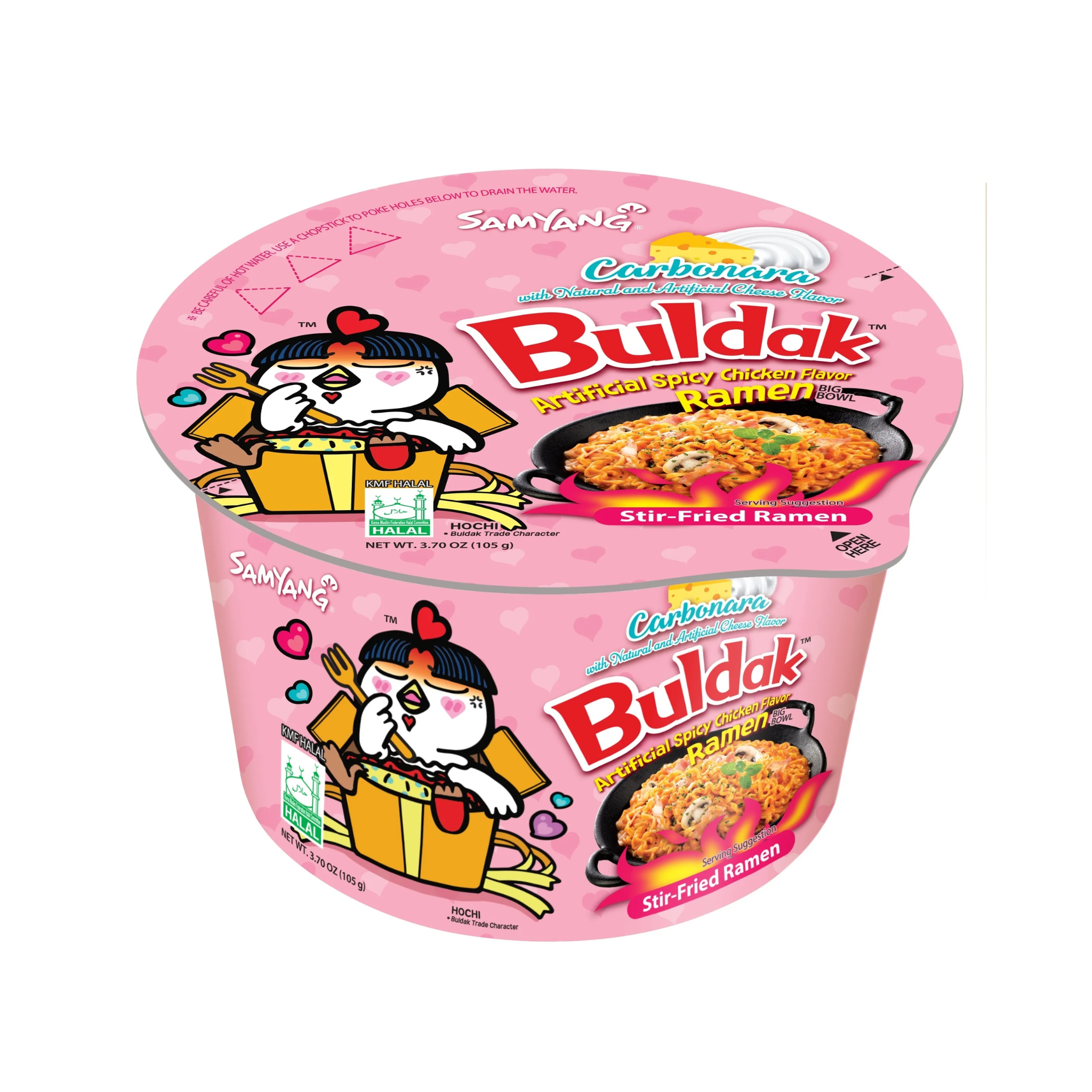 Buldak Bowl Carbonara (Pink) 6/3.7oz