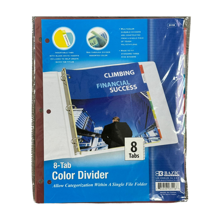 Bazic Color Divider 8-Tab 12/1ct