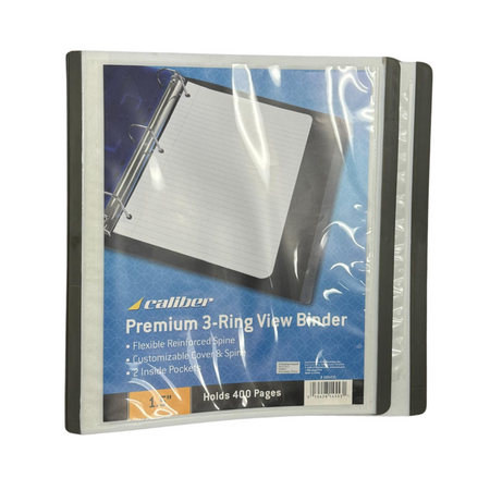 Caliber Premium 3-Ring View Binder 12/1ct