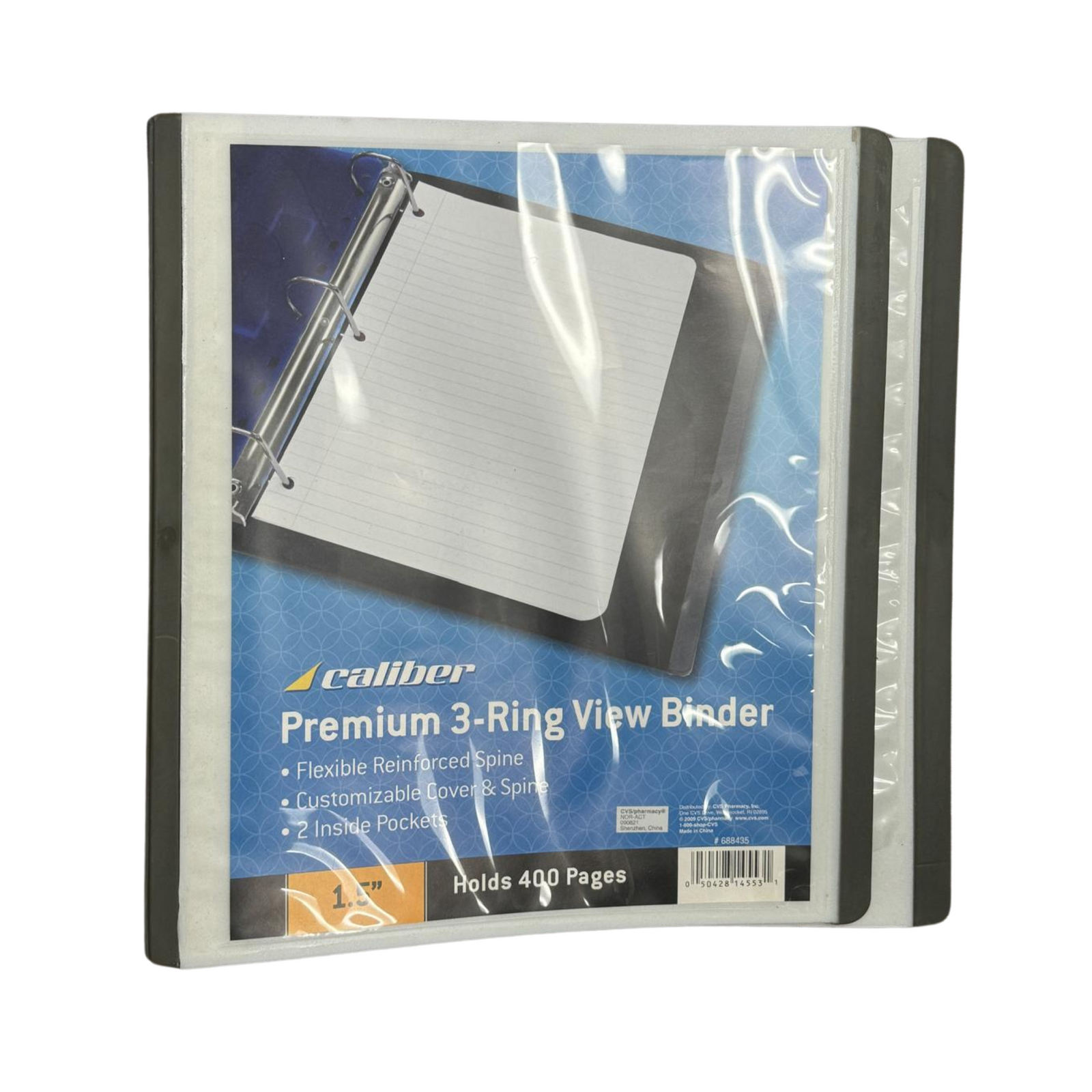 Caliber Premium 3-Ring View Binder 12/1ct