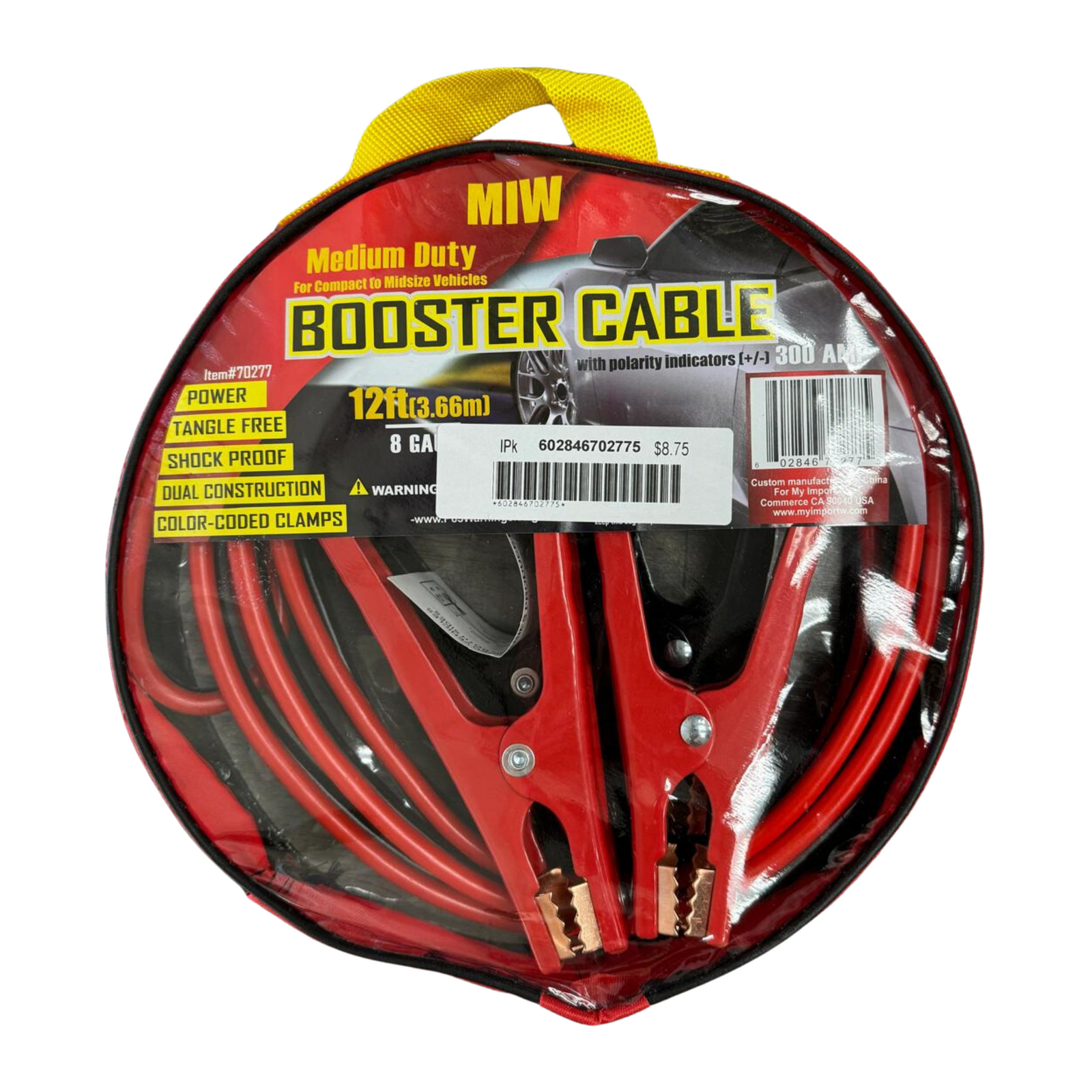 MIW Jumper Cable Set 12ft 8-Gauge