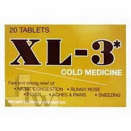 XL-3 Cold Medicine Yellow 12/20ct