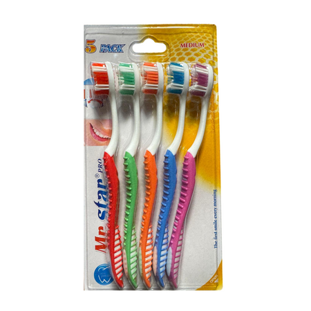 Mr Star Pro Adult Toothbrushes 12/1ct