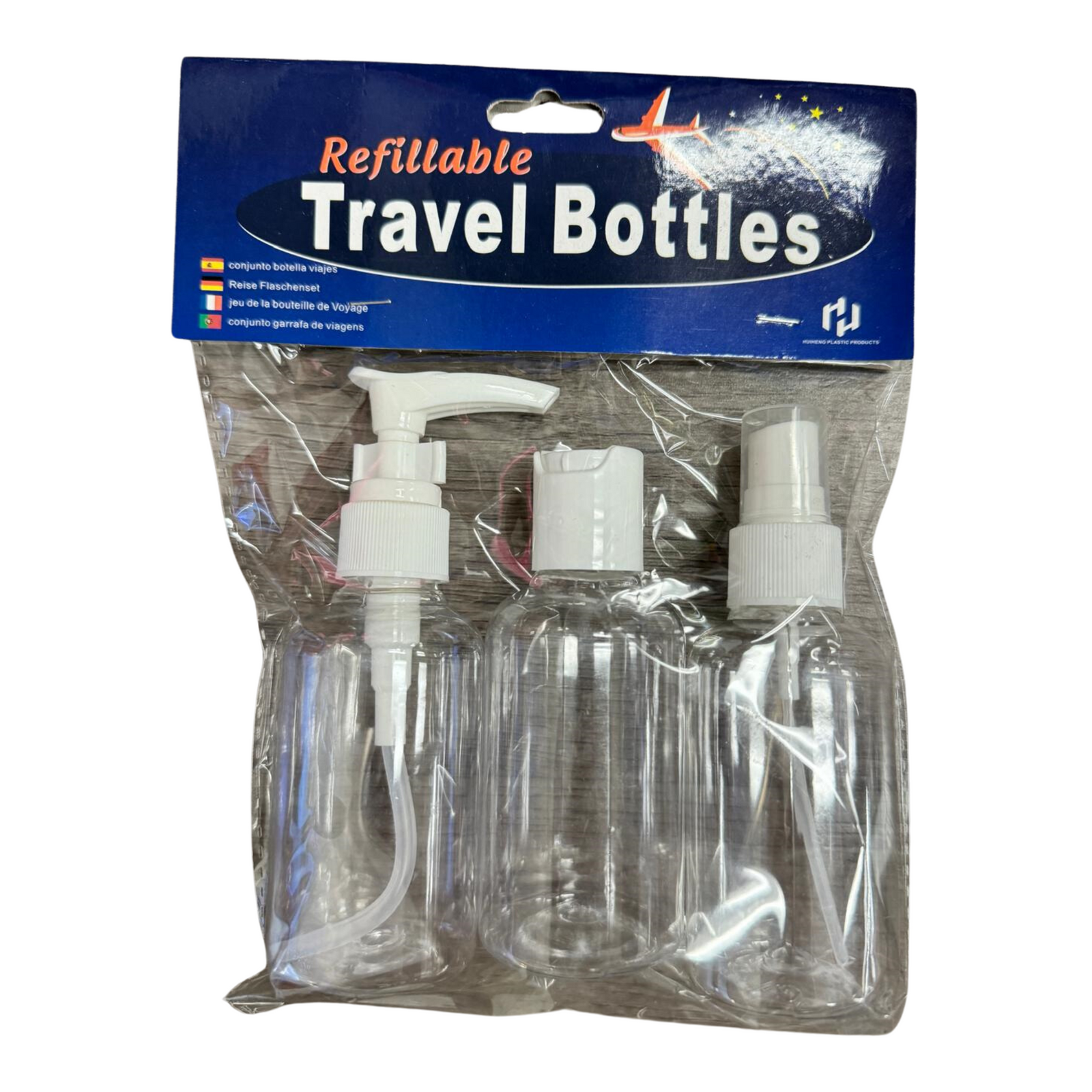 Refillable Travel Bottle Set 12/3ct