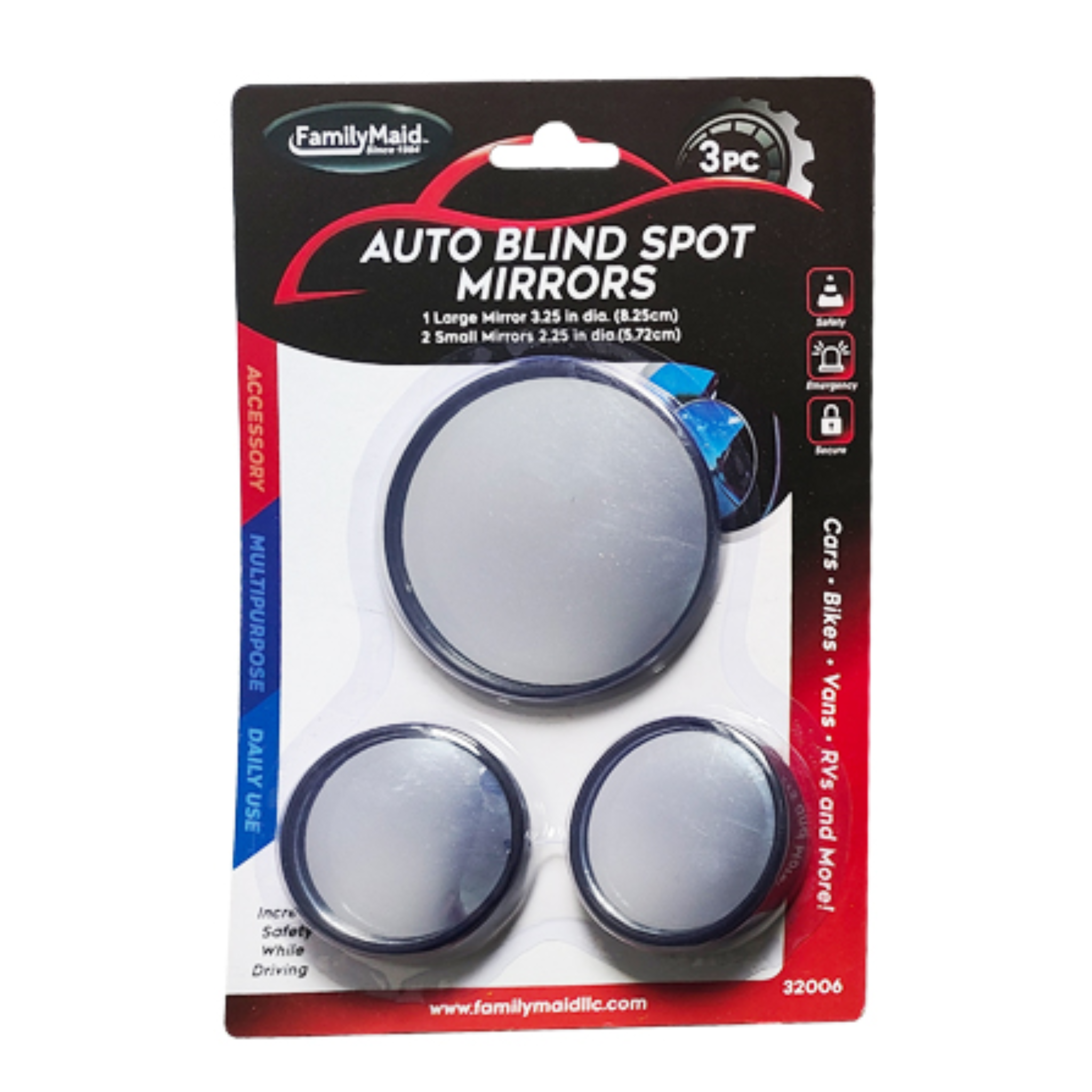FamilyMaid Auto Blind Spot Mirrors 12/3ct